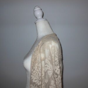 B.P. Nordstrom White Mesh Cardigan Shawl – Size Small